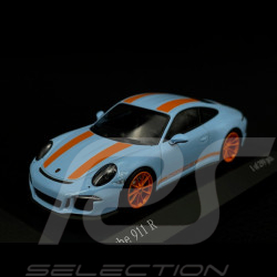 Porsche 911 R type 991 2016 bleu gulf bandes oranges 1/43 Minichamps 413066262