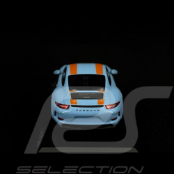 Porsche 911 R type 991 2016 bleu gulf bandes oranges 1/43 Minichamps 413066262