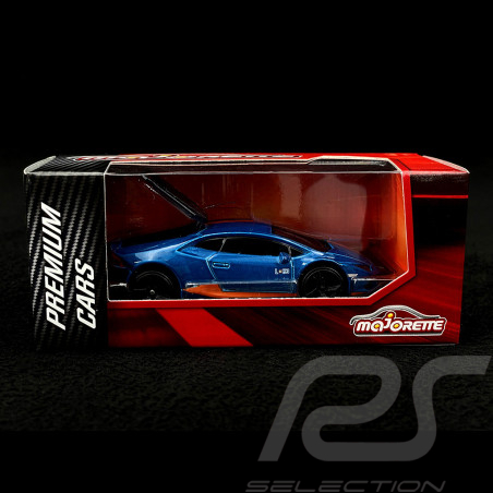 Lamborghini Huracan Premium cars Showbox Blau / Orange 1/59 Majorette 212052790SMO