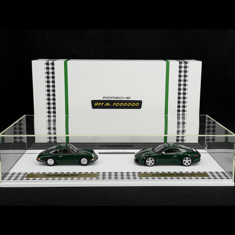 Set 1 000 000 1 million Porsche 911 1963 - 2017 Irish green 1/43