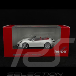 Porsche 911 Carrera 4 Cabriolet Type 991 2016 Weiß 1/43 Herpa 71116