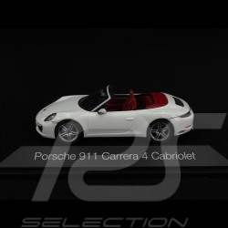 Porsche 911 Carrera 4 Cabriolet Type 991 2016 White 1/43 Herpa 71116