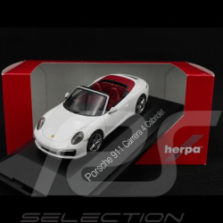 Porsche 911 Carrera 4 Cabriolet Type 991 2016 Weiß 1/43 Herpa 71116