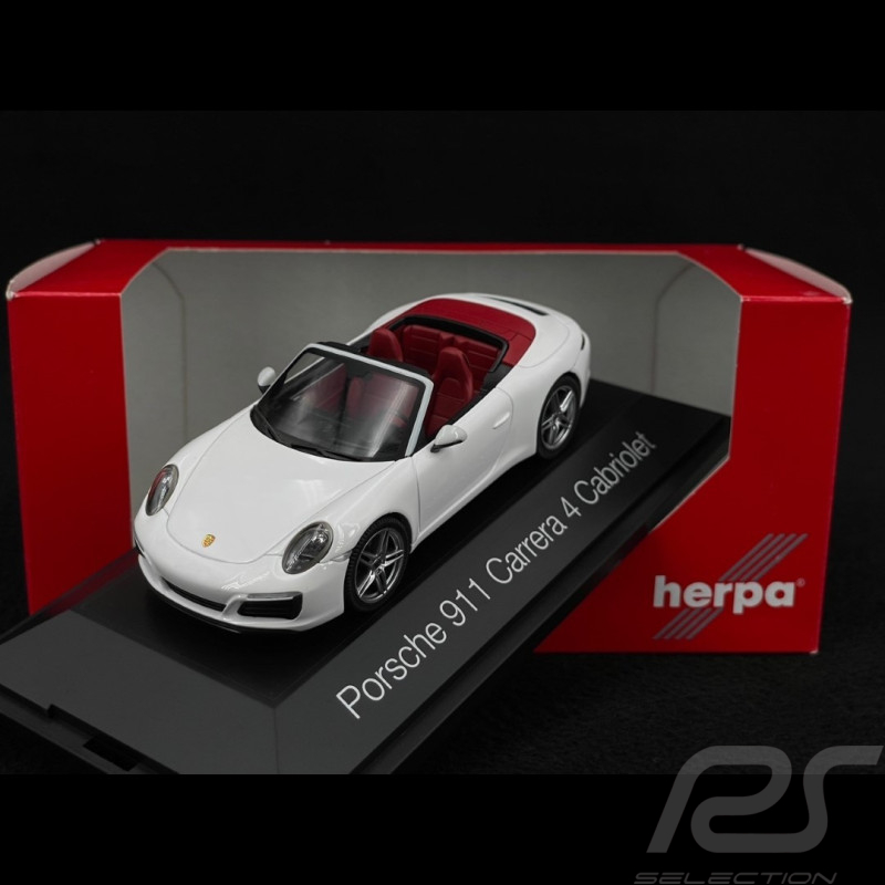Porsche 911 Carrera 4 Cabriolet Type 991 2016 Weiß 1/43 Herpa 71116