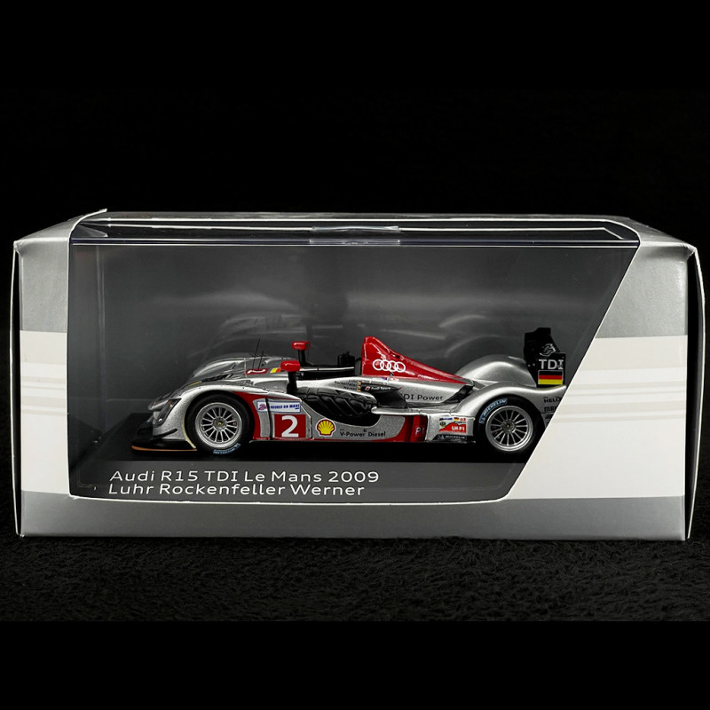 IXO ORIGINALE AUDI R15 TDI N°1 PRESENTATION ESSAIS du MANS 2009 1/43