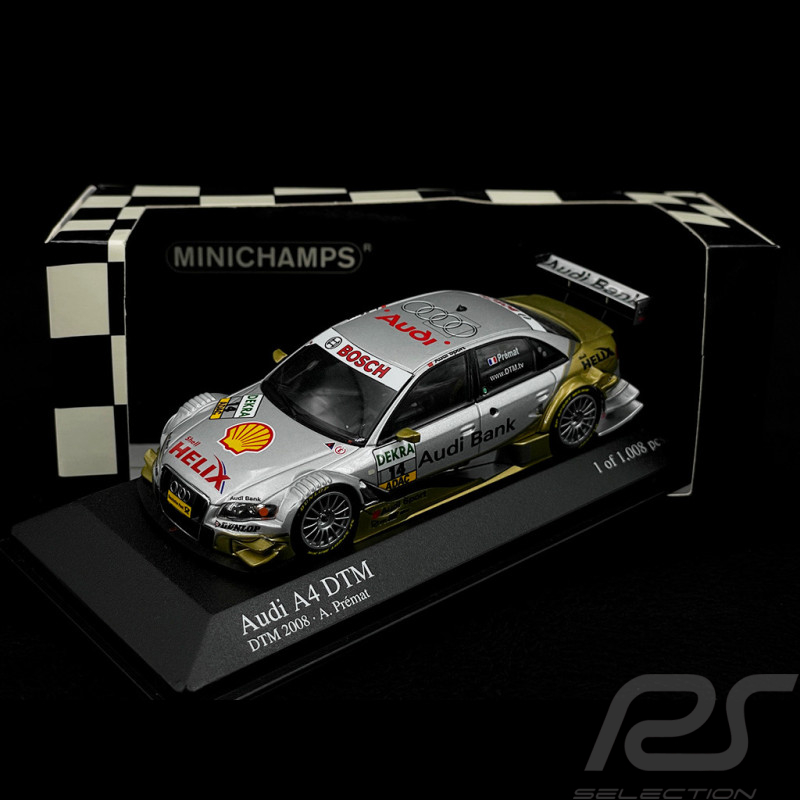 Signée Audi A4 DTM n° 14 DTM 2008 1/43 Minichamps 400081714