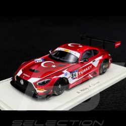 Mercedes-AMG GT3 n° 34 Vainqueur FIA GT Nations Cup Bahrain 2018 Team Turkey 1/43 Spark S6300