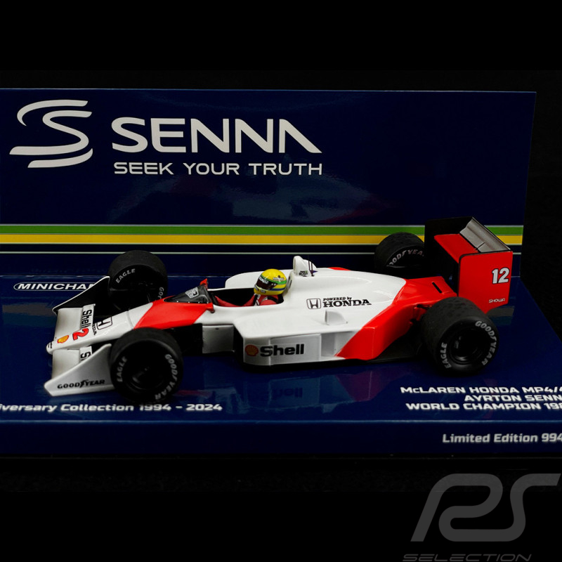 Ayrton Senna McLaren Honda MP4/4 n° 12 World Champion 1988 F1 1/43 Minichamps 540883312