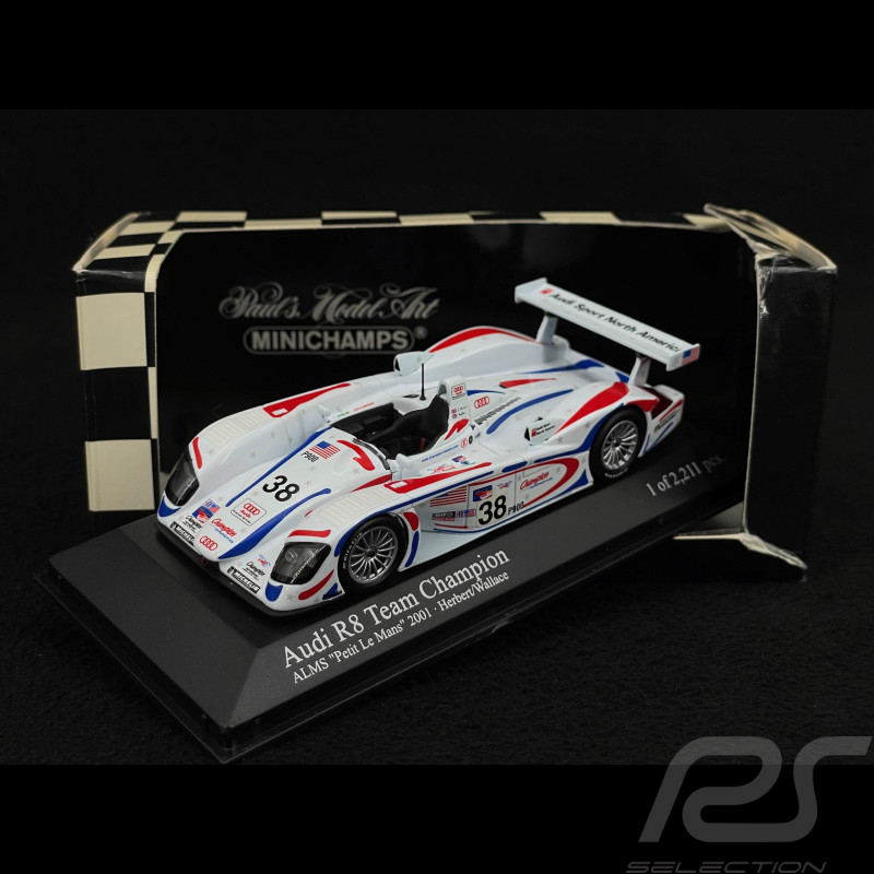 Audi R8 n° 38 ALMS Petit Le Mans 2001 1/43 Minichamps 400010938