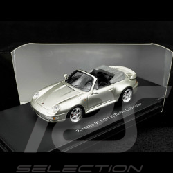 Porsche 911 type 993 Turbo Cabriolet gris argent métallisé 1/43 Schuco 450887900