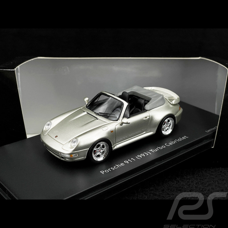 Porsche 911 type 993 Turbo Cabriolet silbergrau metallic 1/43 Schuco 450887900