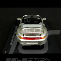 Porsche 911 type 993 Turbo Cabriolet gris argent métallisé 1/43 Schuco 450887900