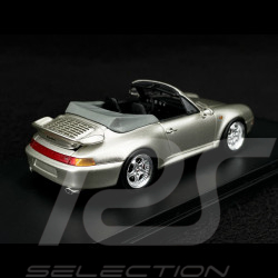 Porsche 911 type 993 Turbo Cabriolet gris argent métallisé 1/43 Schuco 450887900