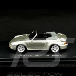 Porsche 911 type 993 Turbo Cabriolet gris argent métallisé 1/43 Schuco 450887900