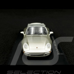 Porsche 911 type 993 Turbo Cabriolet gris argent métallisé 1/43 Schuco 450887900