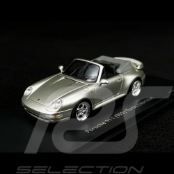 Porsche 911 type 993 Turbo Cabriolet gris argent métallisé 1/43 Schuco 450887900