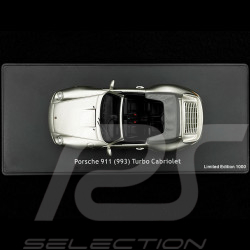 Porsche 911 type 993 Turbo Cabriolet gris argent métallisé 1/43 Schuco 450887900