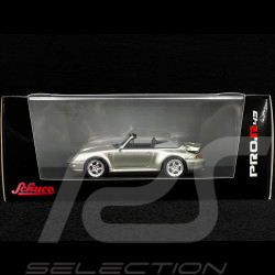 Porsche 911 type 993 Turbo Cabriolet gris argent métallisé 1/43 Schuco 450887900