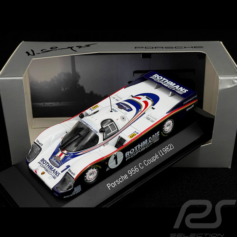 RARE - Signée par Norbert Singer - Porsche 956 C vainqueur Le Mans 1982 n° 1 Rothmans 1/43 Minichamps WAP02004697