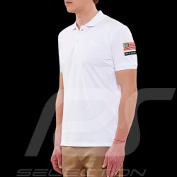 Polo Steve McQueen US Star & Stripes Blanc - homme