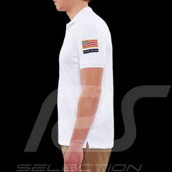 Polo Steve McQueen US Star & Stripes Blanc - homme