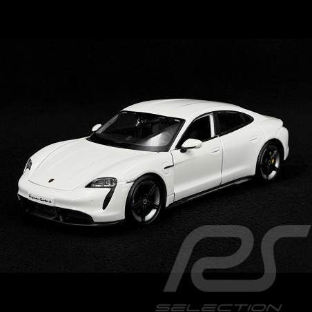 Porsche Taycan Turbo S 2019 blanc Carrara 1/24 Bburago 21098W