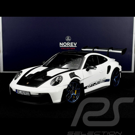 Porsche 911 GT3 RS Type 992 Pack Weissach 2022 White / Indigo Blue 1/18 Norev 187353