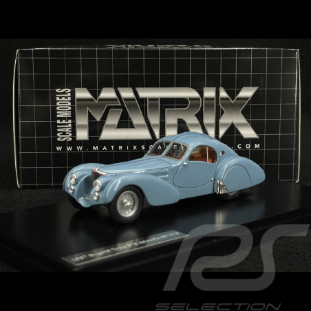 Bugatti T57S Atlantic 1937 Grau Blau 1/43 Matrix MX40205-111