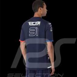 Alpine T-shirt F1 Team Esteban Ocon n° 31 Kappa Navy Blue 381Z62-A04 - men