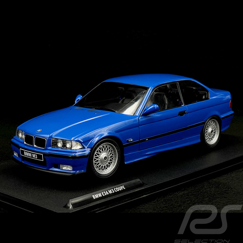 BMW E36 M3 Coupe 1990 Santorin Blau 1/18 Solido S1803912