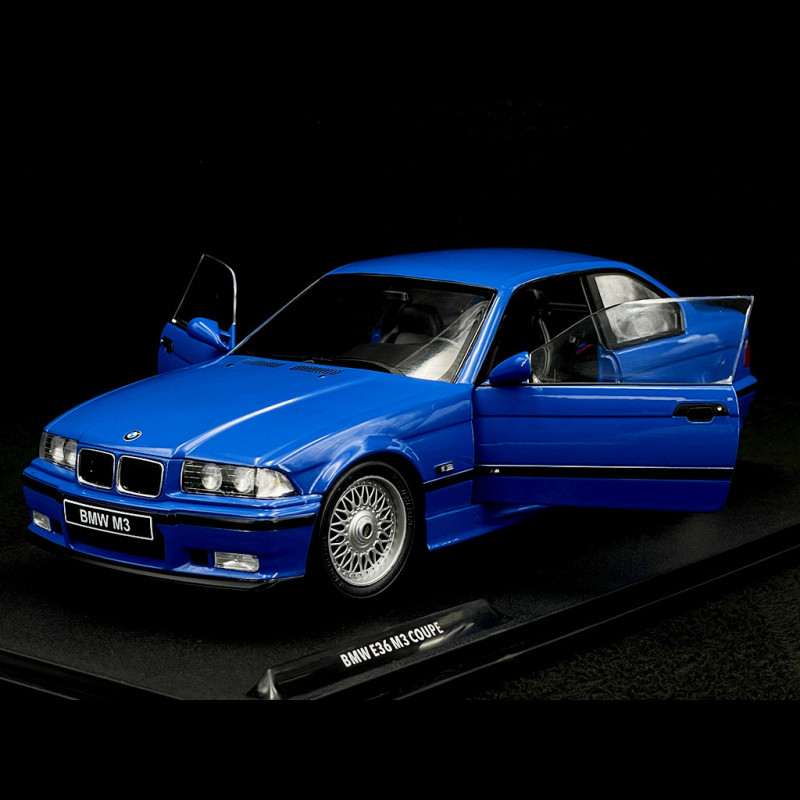 BMW E36 M3 Coupe 1990 Santorin Blue 1/18 Solido S1803912