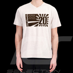 T-shirt Steve McQueen Le Mans n° 20 Drapeau Sable SQ242SSM05-602 - Homme