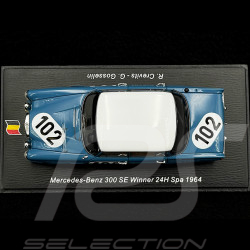 Mercedes-Benz 300 SE n° 102 Vainqueur 24h Spa 1964 1/43 Spark 43SPA1964