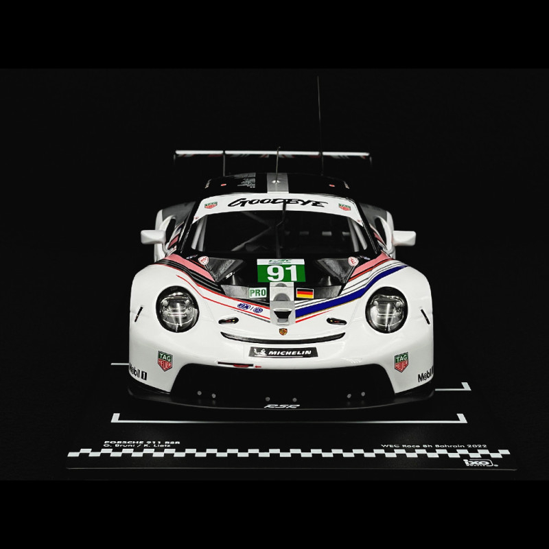 Porsche 911 RSR-19 1/18 IXO : Goodbye Team Porsche #91 8h Bahrain 2023