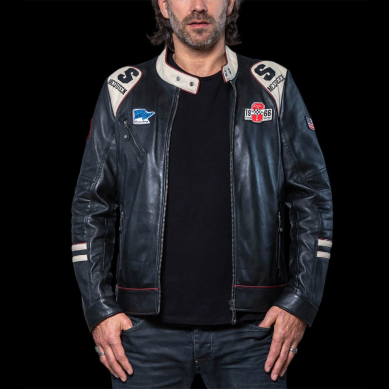 Steve McQueen Jacket Riverside Raceway 1966 Leather Black 27493