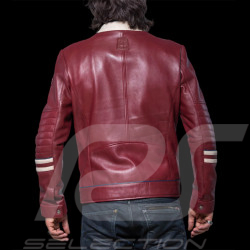 Steve McQueen Jacke Riverside Raceway 1966 Leder Dunkelrot 27493-4010 - Herren