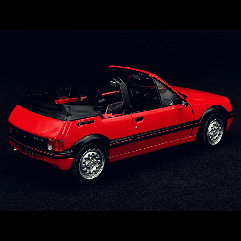 Miniature Solido 1/18 Peugeot 205 CTI 1.6 Rouge Vallelunga 1986 - Neuve