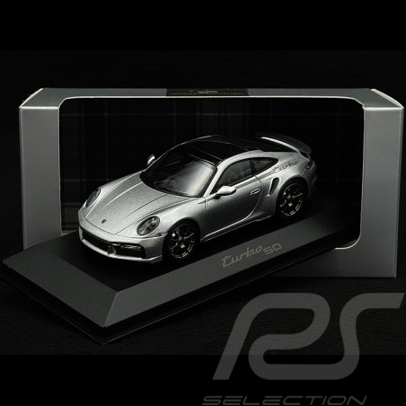 Porsche 911 Turbo 50 Jahre Jubiläum Typ 992 2024 GT Silbergrau 1/43 Minichamps WAP0202110S50Y