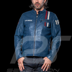 Steve McQueen Jacke Le Mans 1971 Leder Königsblau 27502-0012 - Herren