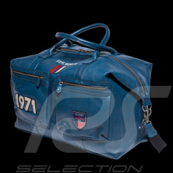 Maxi Ledertasche Steve McQueen Le Mans 1971 Weekender 72h Königsblau 27489-0012