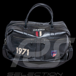 Maxi Ledertasche Steve McQueen Le Mans 1971 Weekender 72h Schwarz 27489-3046