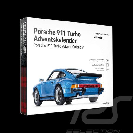 Calendrier de l'avent Porsche 911 Turbo 2024 bleu métallique 1/43 Franzis 67221