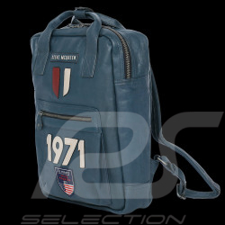 Sac à dos Cuir Steve McQueen 24h Le Mans 1971 Matt Bleu Royal 27491-0012