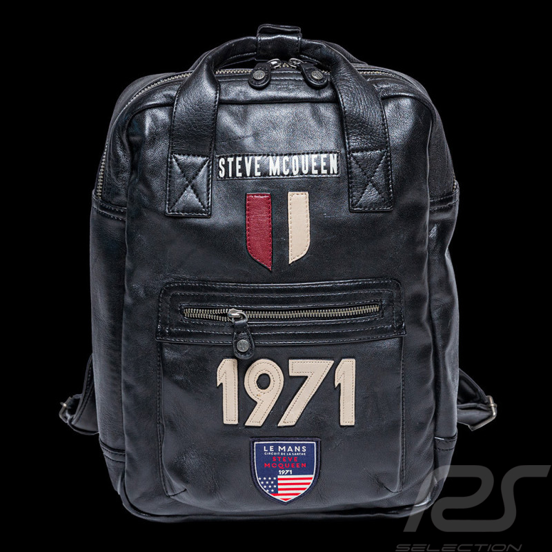 Sac à dos Cuir Steve McQueen 24h Le Mans 1971 Matt Noir 27491-3046