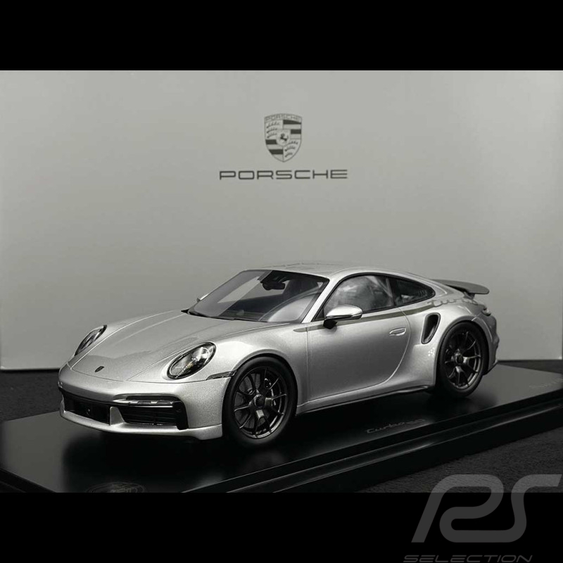 TRES RARE Porsche 911 Turbo Type 992 50 ans Anniversaire Argent GT 1/18 Spark WAP0212120S50Y