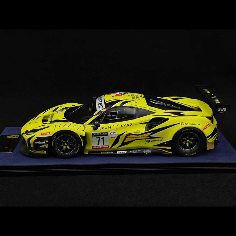 Ferrari 488 GT3 n° 71 Iron Lynx 3ème 24h Spa 2022 1/18 LookSmart LS18RC018