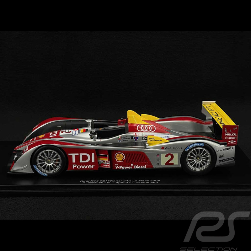 Audi R10 TDI n° 2 Vainqueur 24h Le Mans 2008 1/18 Spark 18LM08