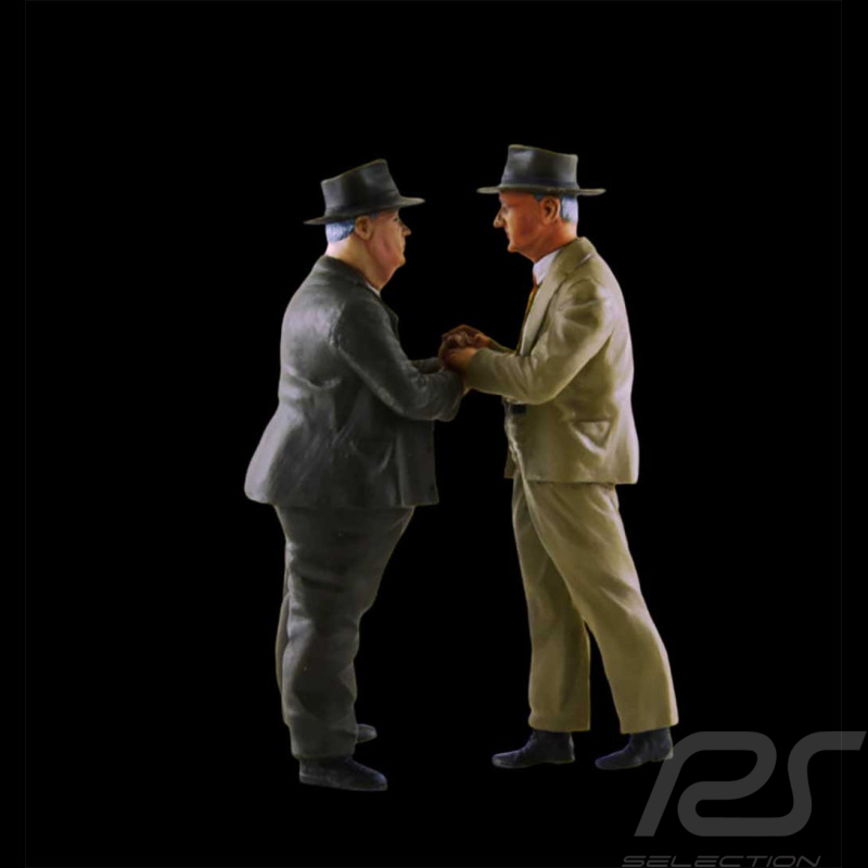 Set von 2 Figuren Enzo Ferrari / Alfred Neubauer Diorama 1/18 Le Mans Miniatures
