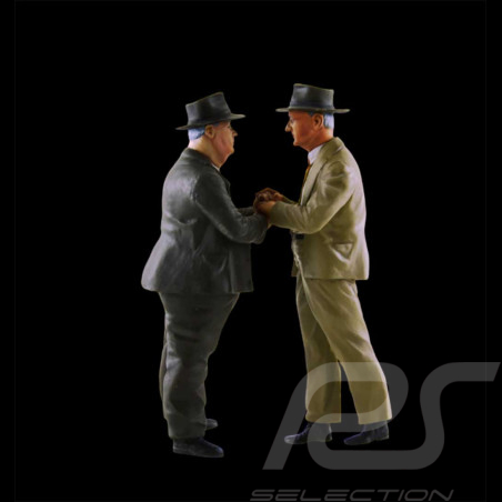 Duo Figurines Enzo Ferrari / Alfred Neubauer Diorama 1/18 Le Mans Miniatures