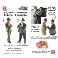 Duo Figurines Enzo Ferrari / Alfred Neubauer Diorama 1/18 Le Mans Miniatures